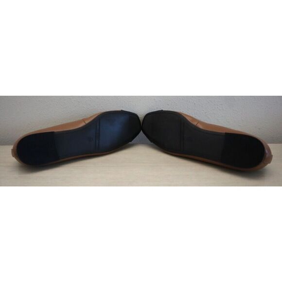 Nine West Women Sz 10M Pecan Brown/Black Teland Slip-On Cap Toe Ballet Flats - Picture 3 of 11